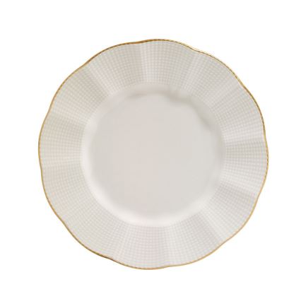24 daļu porcelāna servīze, balta ar zelta apdari