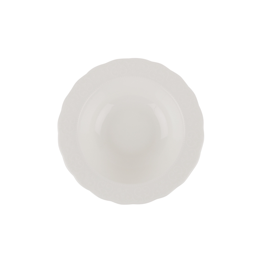 24 daļu porcelāna servīze, balta
