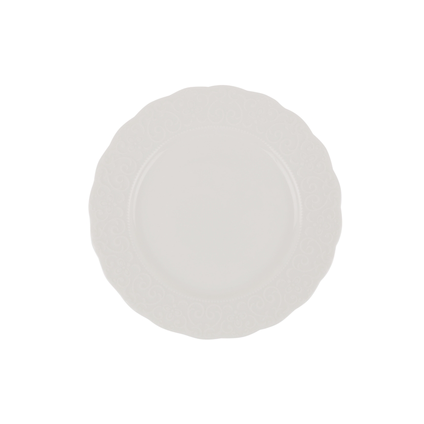 24 daļu porcelāna servīze, balta