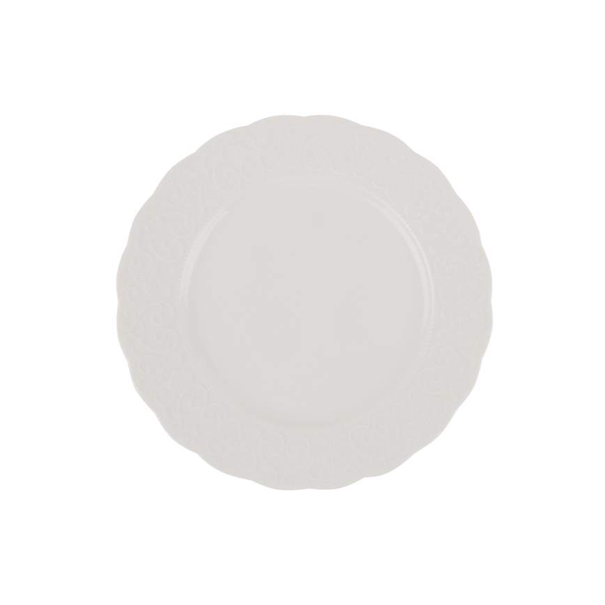 24 daļu porcelāna servīze, balta