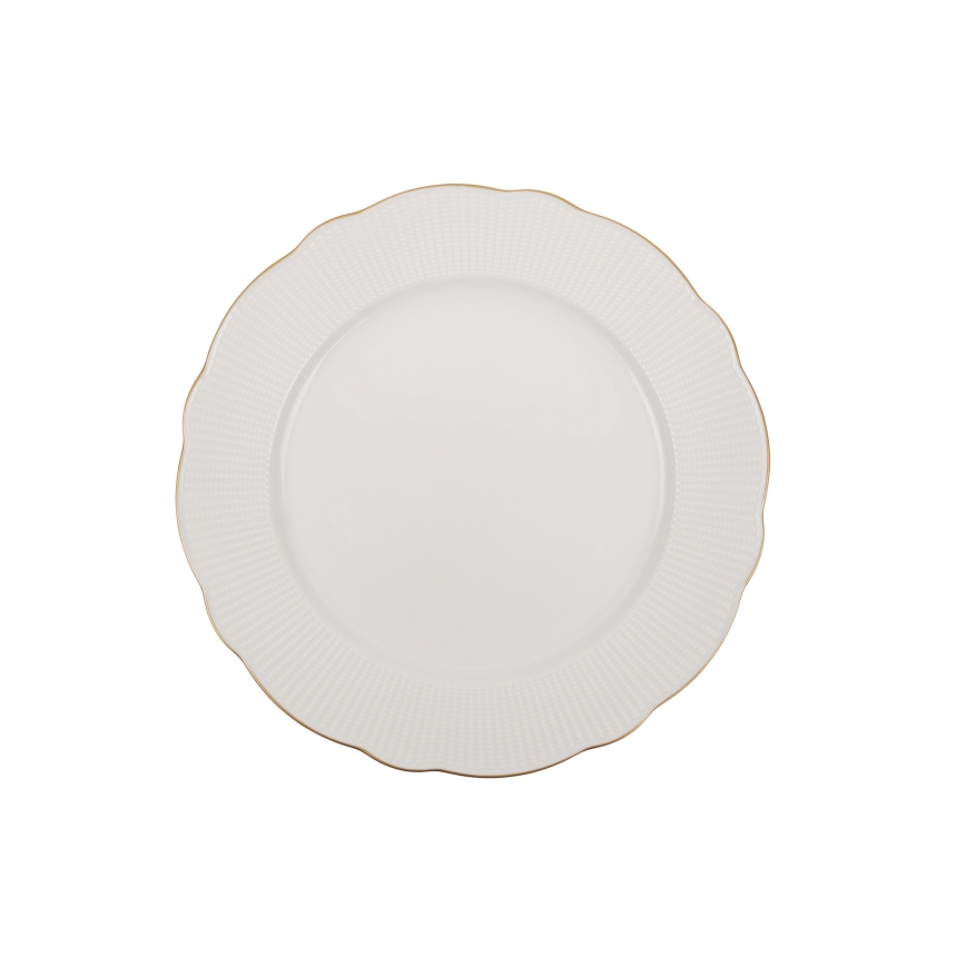 24 daļu porcelāna servīze, balta/zelta