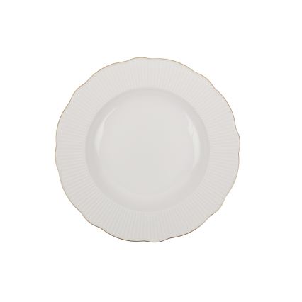 24 daļu porcelāna servīze, balta/zelta