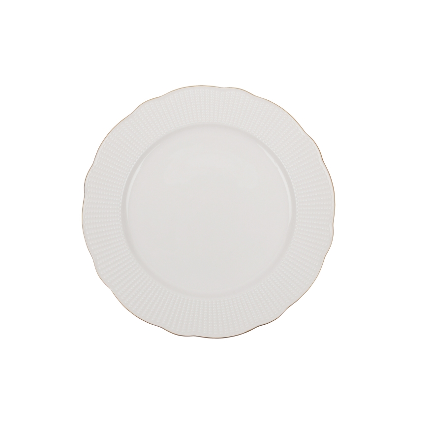 24 daļu porcelāna servīze, balta/zelta
