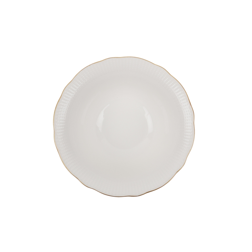 24 daļu porcelāna servīze, balta/zelta