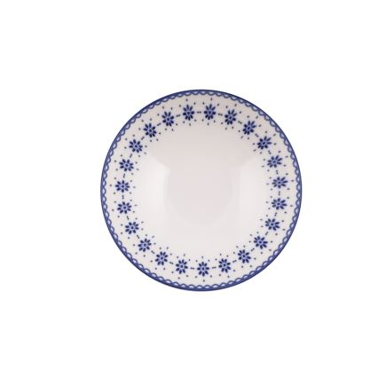 24 daļu porcelāna servīze, balta/zila