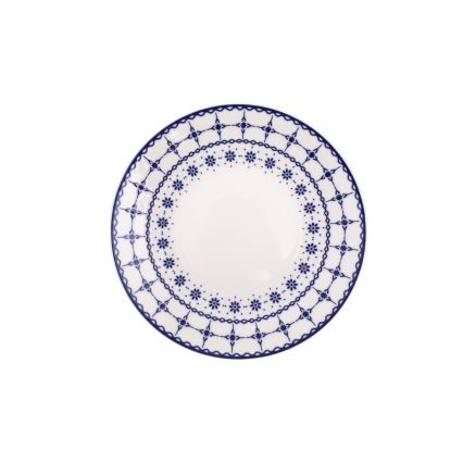 24 daļu porcelāna servīze, balta/zila