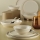 24 daļu porcelāna servīze, bēšā krāsā