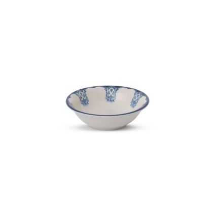24 daļu porcelāna servīze zila/balta