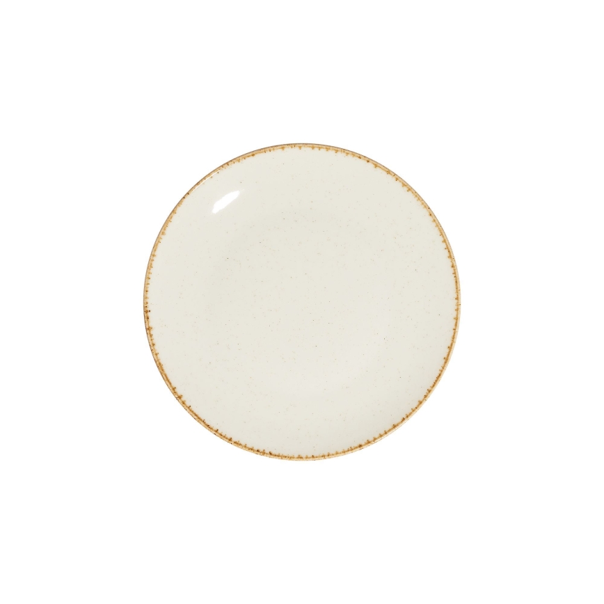 24 daļu porcelāna servīze — balta/bēša