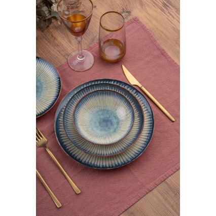 24 daļu porcelāna servīze — zila