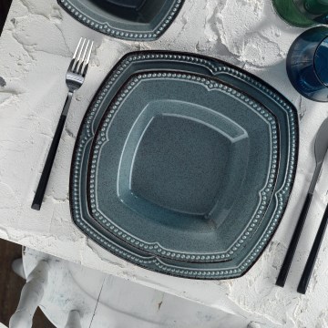 24 daļu porcelāna trauku komplekts, zils