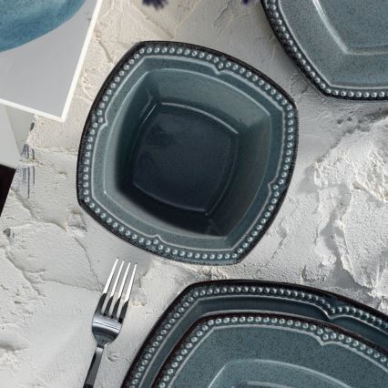 24 daļu porcelāna trauku komplekts, zils
