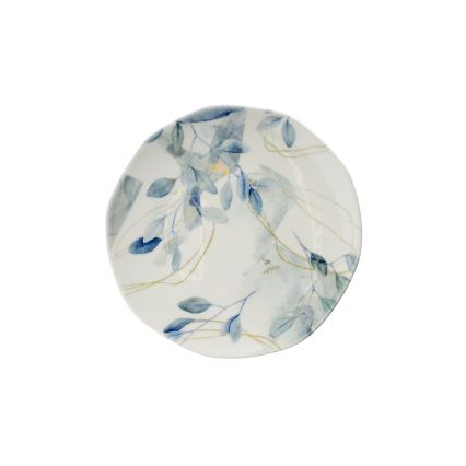 24 daļu porcelāna vakariņu servīze — balta/zila