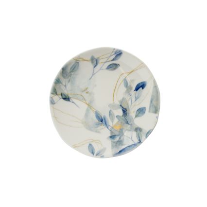 24 daļu porcelāna vakariņu servīze — balta/zila