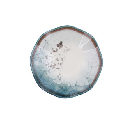 24 daļu trauku komplekts, zils/porcelāns