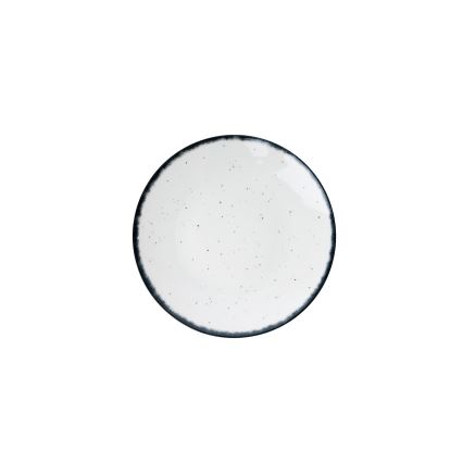 24 daļu trauku komplekts — balts/melns, porcelāns