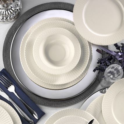 24 daļu vakariņu servīze balta/porcelāns