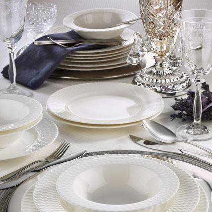 24 daļu vakariņu servīze balta/porcelāns