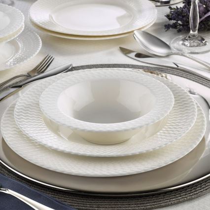 24 daļu vakariņu servīze balta/porcelāns