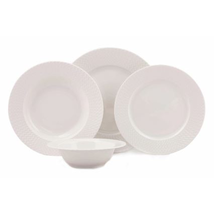 24 daļu vakariņu servīze balta/porcelāns