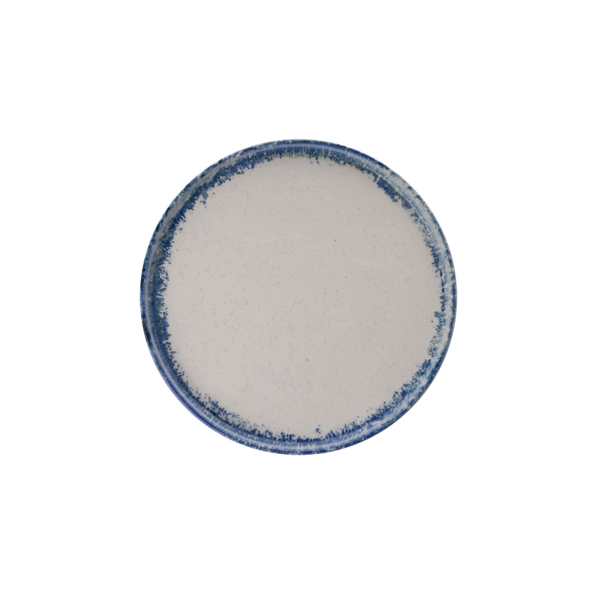 24 daļu vakariņu servīze, balta/zila, porcelāna