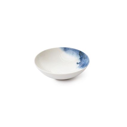 24 daļu vakariņu servīze krēmkrāsaina/zila/porcelāns