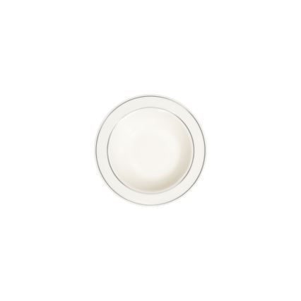 24 daļu vakariņu servīze — balta ar sudraba akcentiem, porcelāns