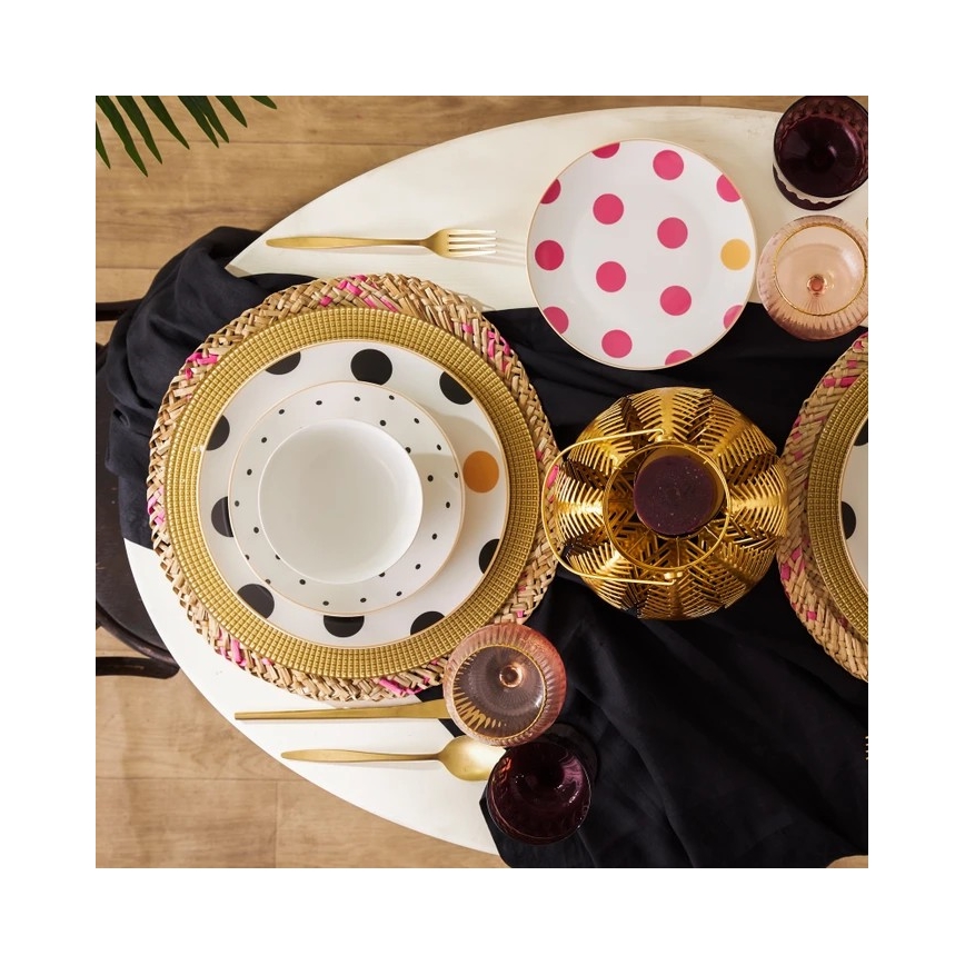 24 gab. daudzkrāsaina/porcelāna vakariņu servīze