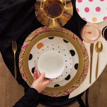 24 gab. daudzkrāsaina/porcelāna vakariņu servīze