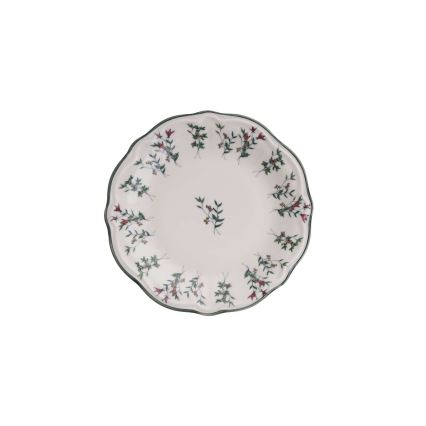 24 gab. porcelāna galda trauku komplekts — balts/zaļš