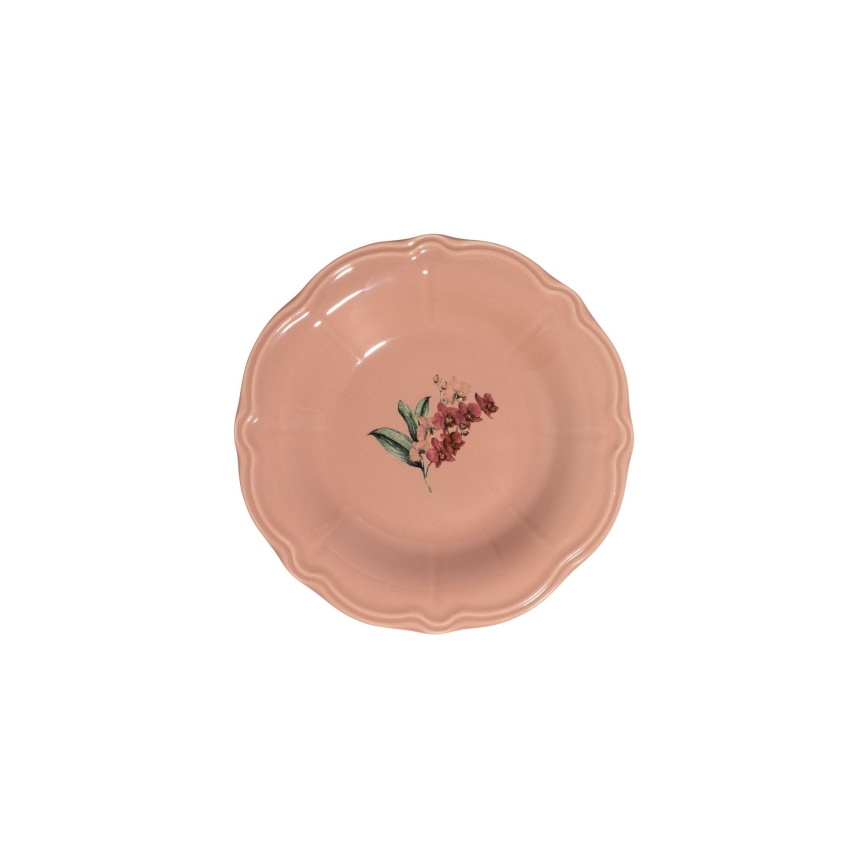 27 daļu porcelāna servīze, rozā/balta