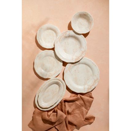 27 daļu vakariņu servīze bēšs/porcelāns