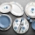 29 daļu vakariņu servīze, balta/zila, porcelāns