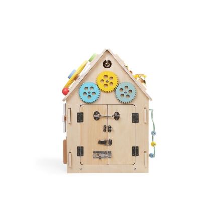 2Kids Toys - Aktivitāšu dēlis mājiņa bēšā krāsā