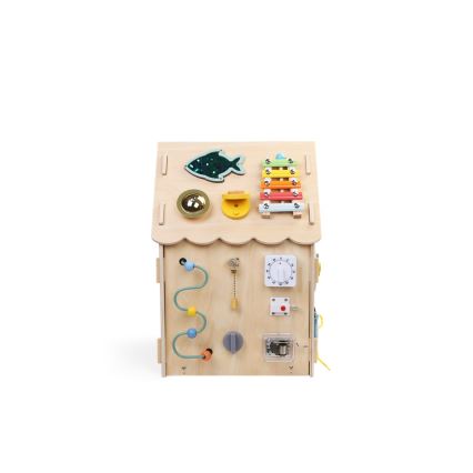 2Kids Toys - Aktivitāšu dēlis mājiņa bēšā krāsā