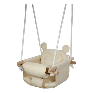 2Kids Toys - Bērnu auduma šūpoles krēmkrāsa/dižskābardis