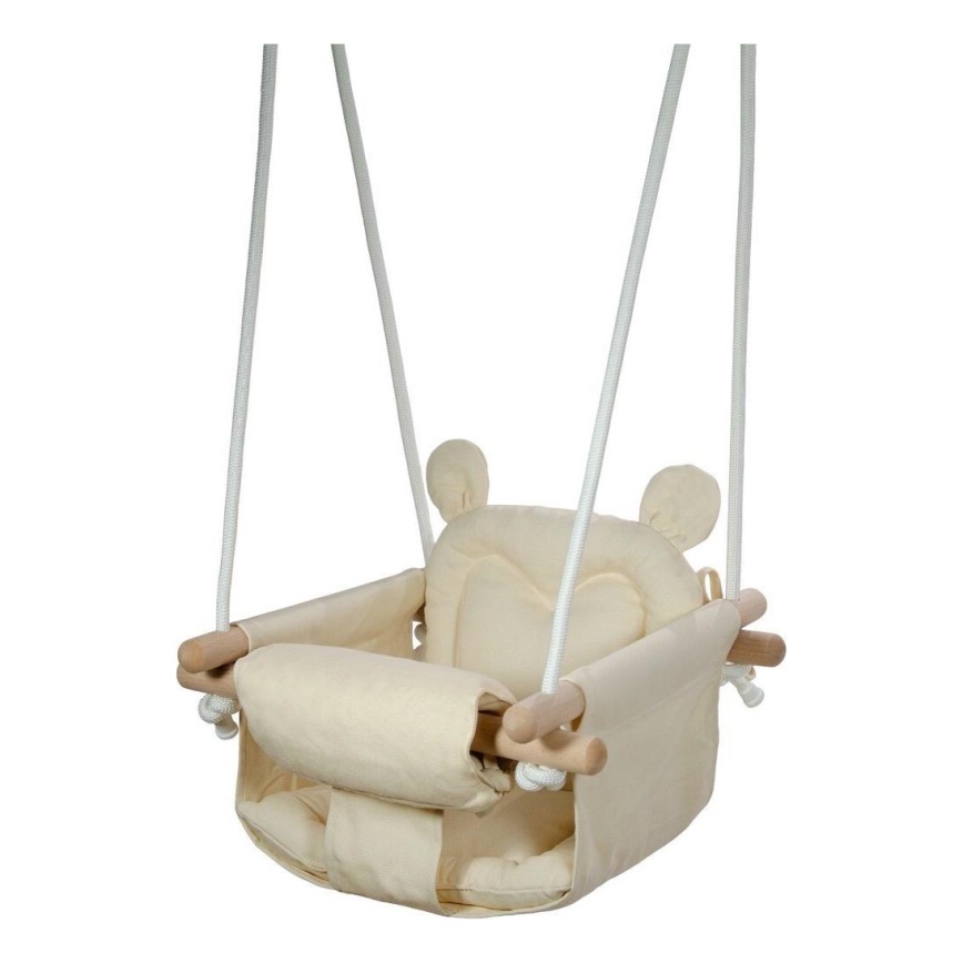 2Kids Toys - Bērnu auduma šūpoles krēmkrāsa/dižskābardis