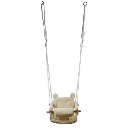 2Kids Toys - Bērnu auduma šūpoles krēmkrāsa/dižskābardis