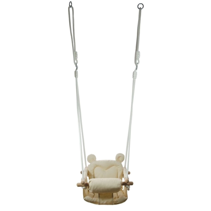 2Kids Toys - Bērnu auduma šūpoles krēmkrāsa/dižskābardis