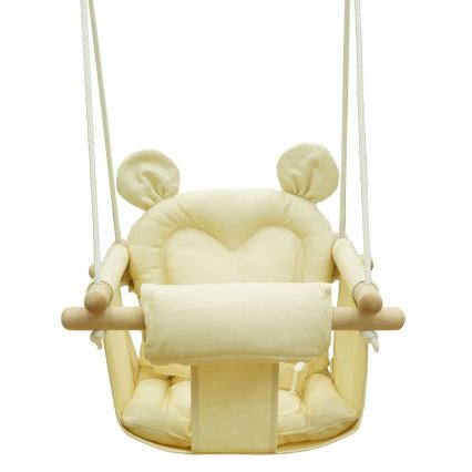 2Kids Toys - Bērnu auduma šūpoles krēmkrāsa/dižskābardis