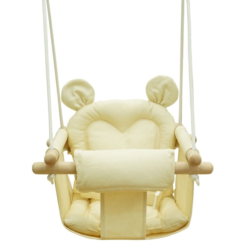 2Kids Toys - Bērnu auduma šūpoles krēmkrāsa/dižskābardis