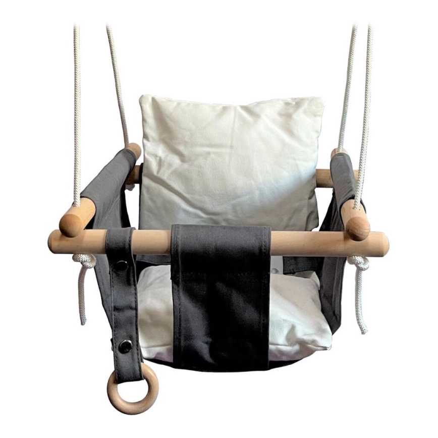 2Kids Toys - Bērnu auduma šūpoles pelēka/balta