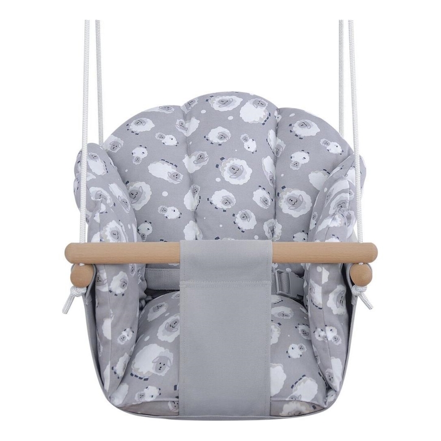 2Kids Toys - Bērnu auduma šūpoles pelēka/dižskābardis