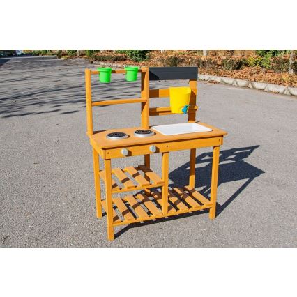 2Kids Toys - Koka dārza virtuvīte ar izlietni