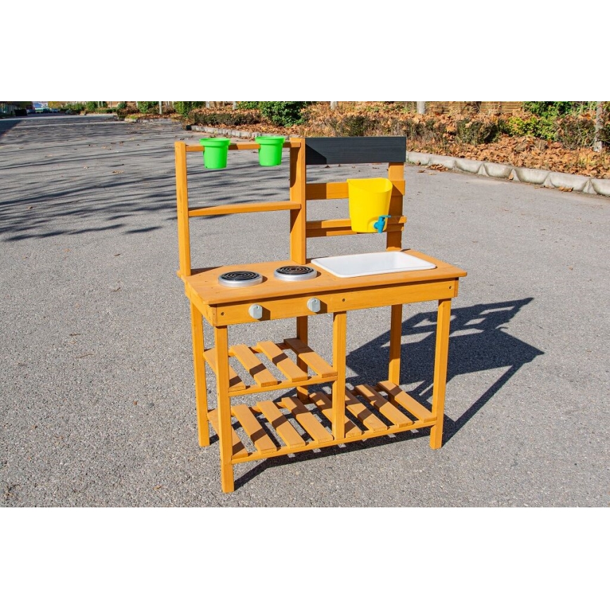 2Kids Toys - Koka dārza virtuvīte ar izlietni