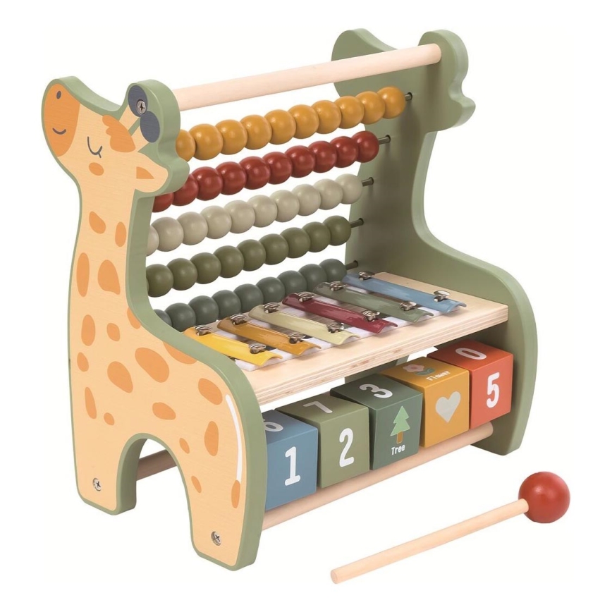 2Kids Toys - Koka daudzfunkcionālais skaitītājs Žirafe