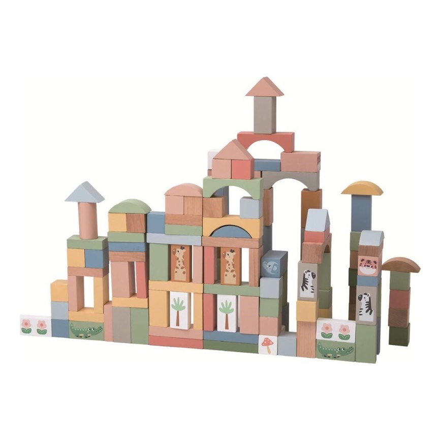 2Kids Toys - Koka Safari klucīši ar dzīvniekiem, 120 gab.
