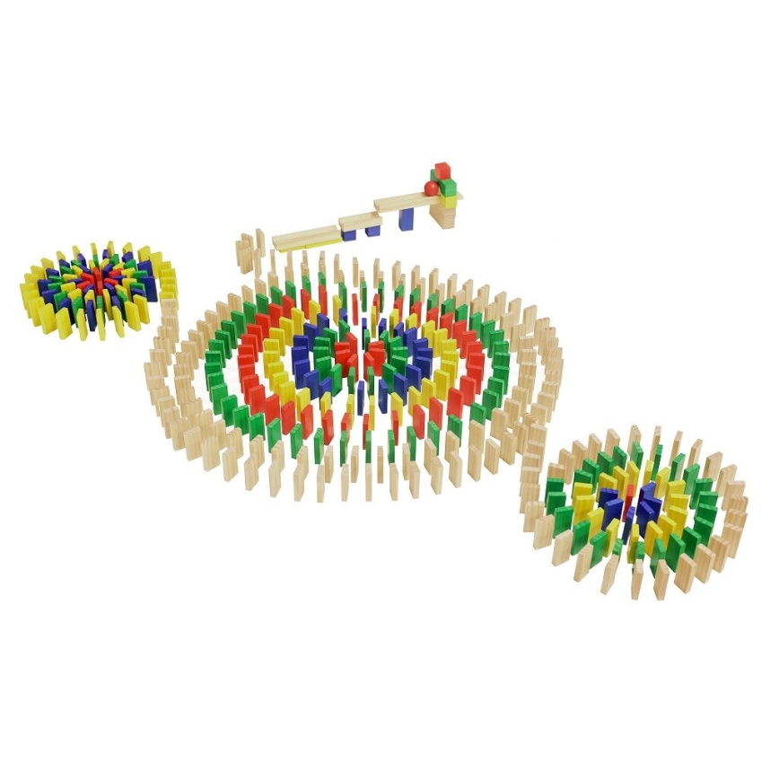 2Kids Toys - Krāsainas koka domino kauliņi, 800 gab.