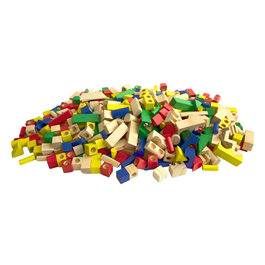 2Kids Toys - Krāsaini koka klucīši, 500 gab.