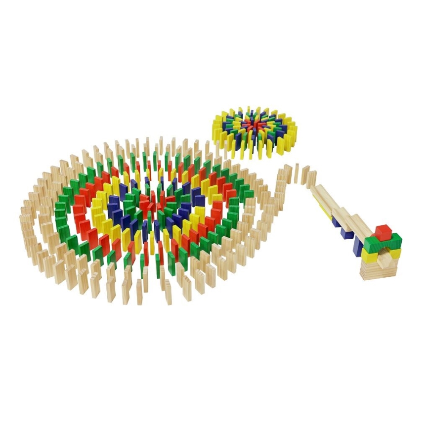 2Kids Toys - Krāsains koka domino, 400 gab.